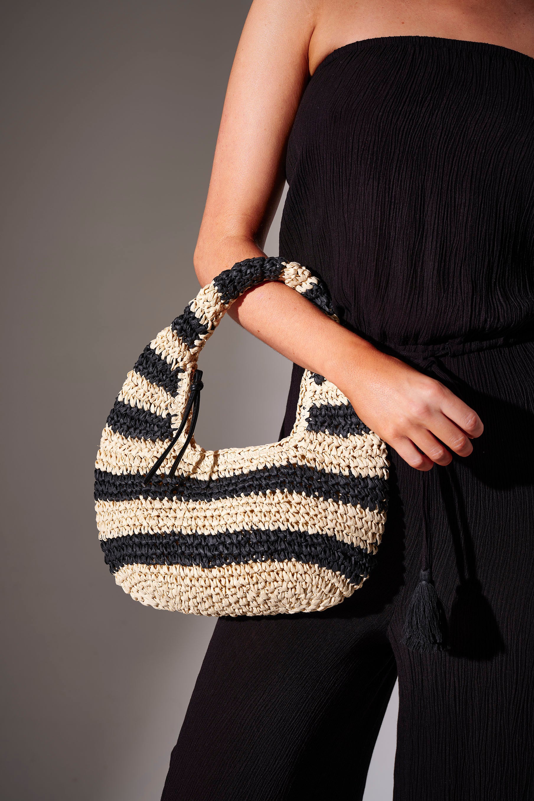 grab bag black wooden bag