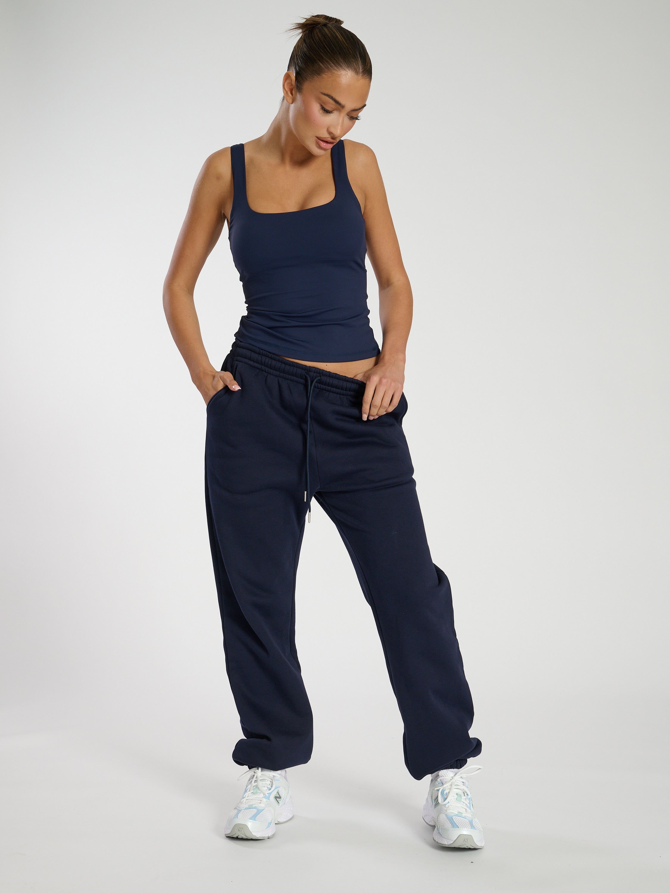 Grey Navy Jogging Bottoms Ladies Dark Blue Joggers Ladies Navy