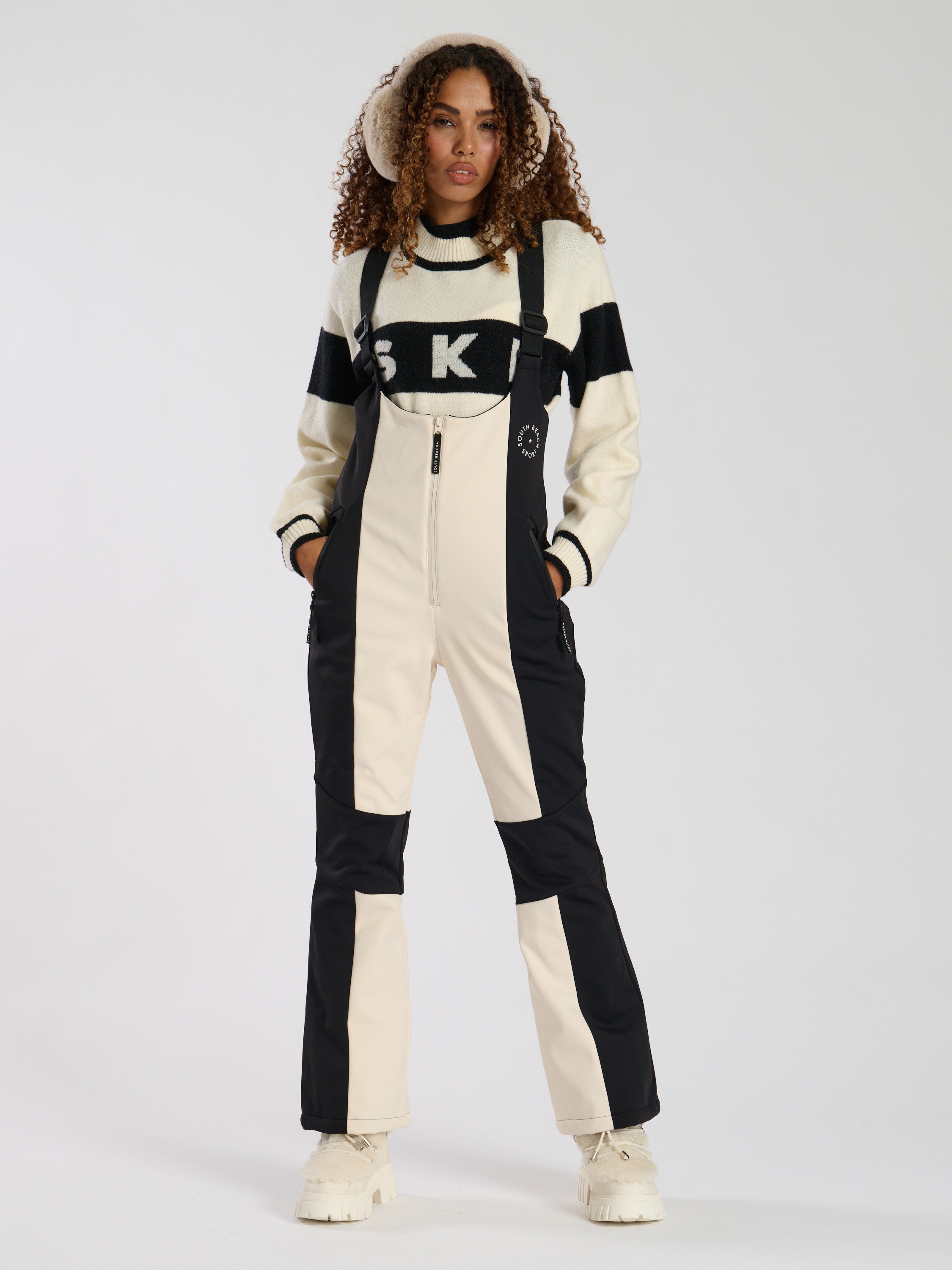 The 'Snowy' salopettes in Monochrome – South Beach