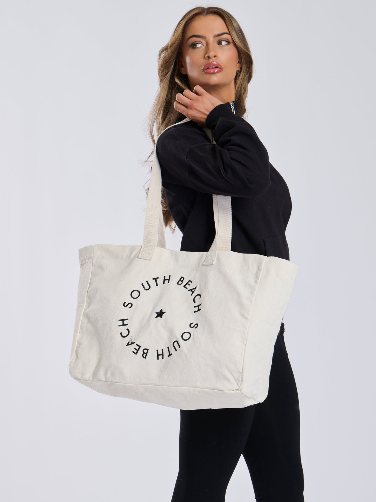 Everyday Logo Tote in Cream – view 4