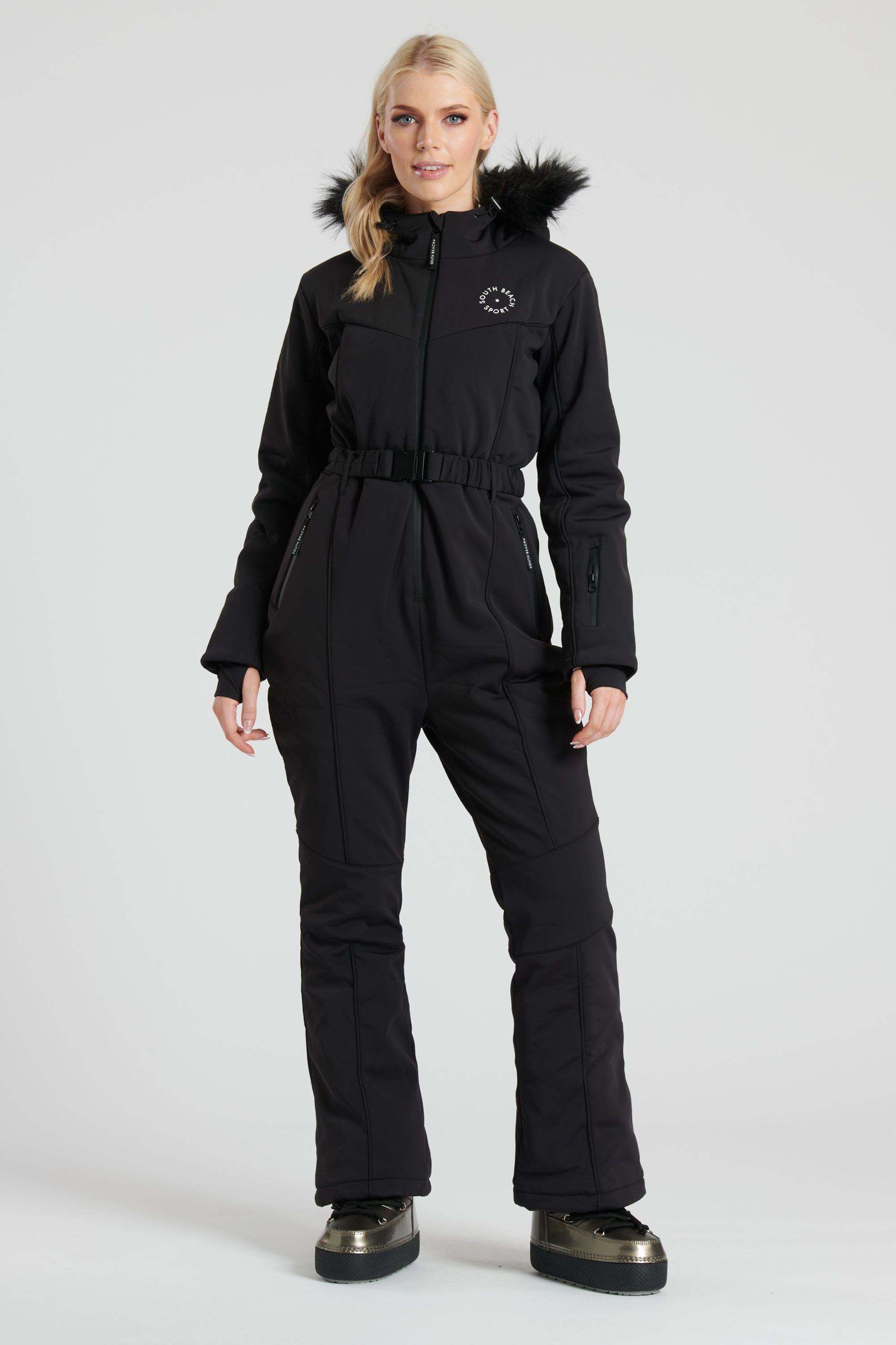 Black all in one ski outlet suit