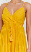 Sequin Detail Cami Maxi Dress in Yellow – view 3