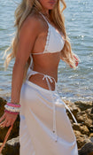 Isla Embellished Trousers in White – view 4