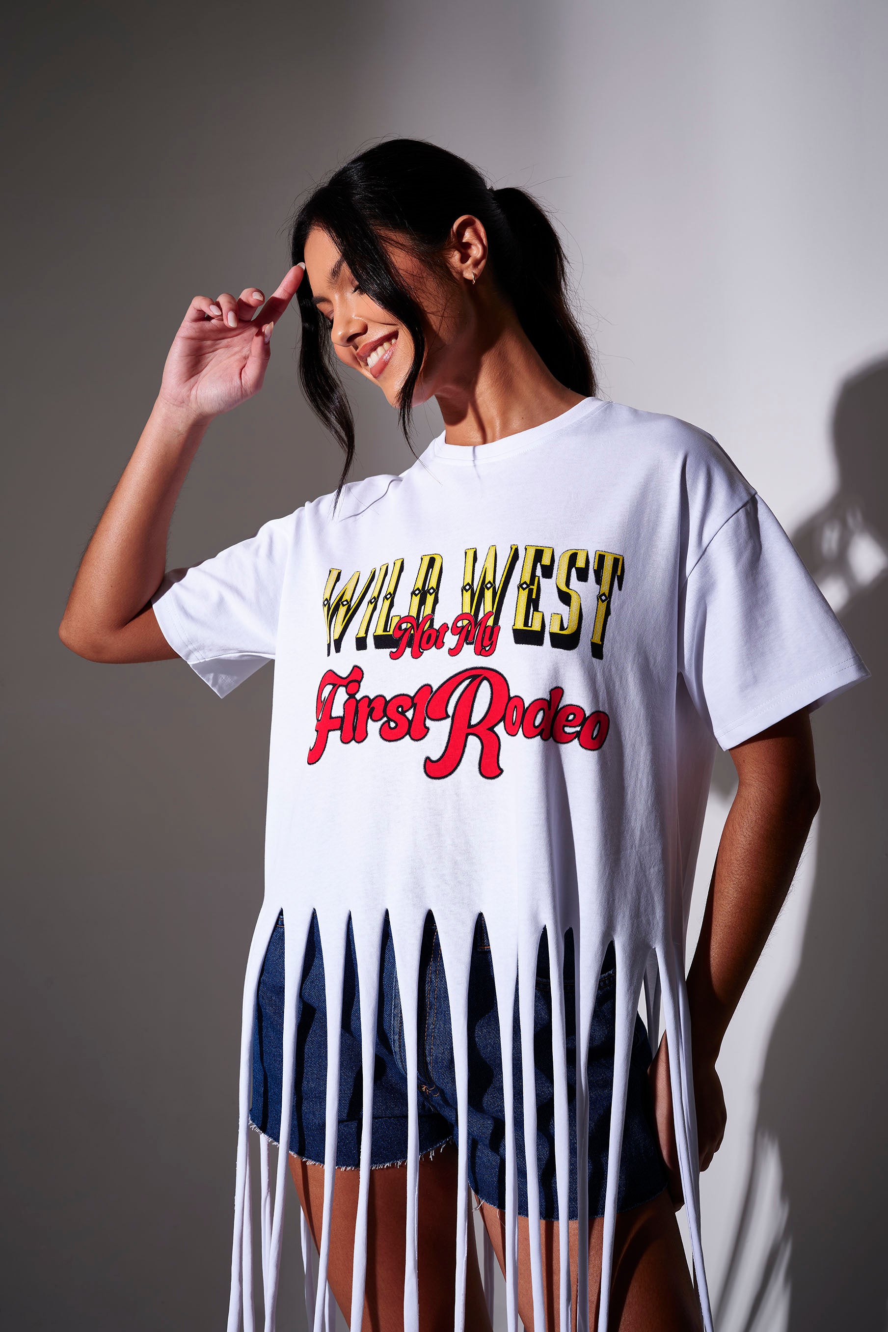 Wild West Fringe Detail Tee – South Beach