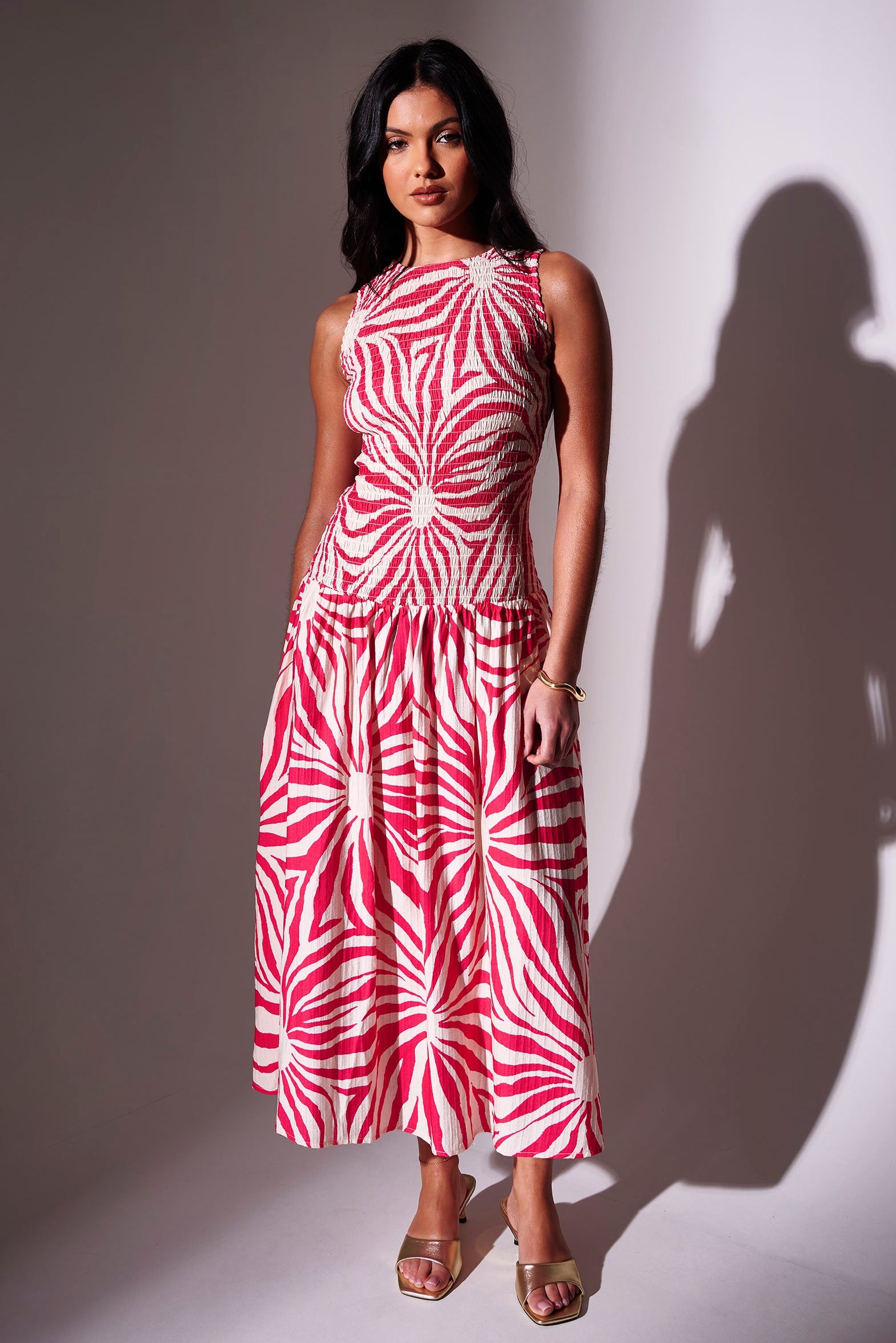 textured sleeveless maxi dress Aura Textured Sleeveless Maxi Dress in Pink – South Beach